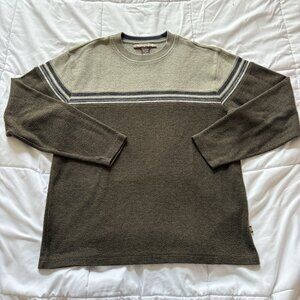 Vintage 90s Y2K Long Sleeve Sweater Mens Size XL Green Fleece Skater Grunge Goth